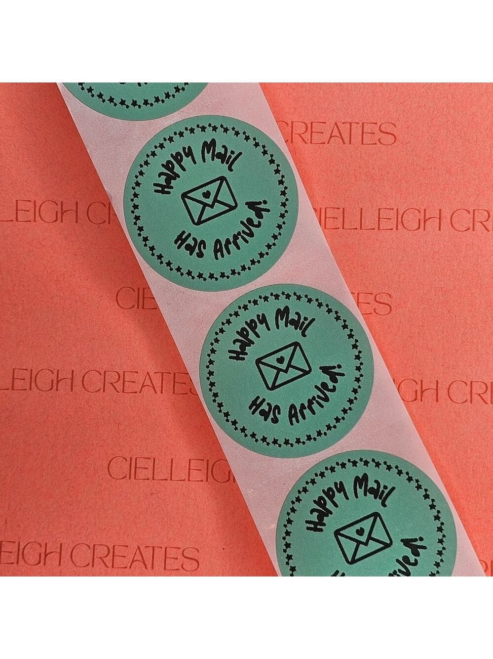 Happy Mail Has Arrived Packaging Sticker Label